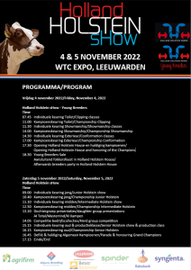 Programma Holland Holstein sHow in WTC Expo in Leeuwarden: u bent allen uitgenodigd!